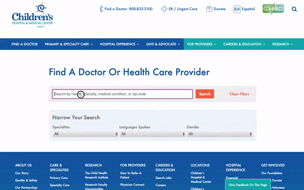 animated gif of doctor directory