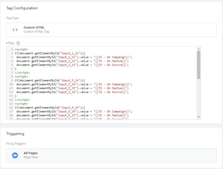 gtm, hidden field script
