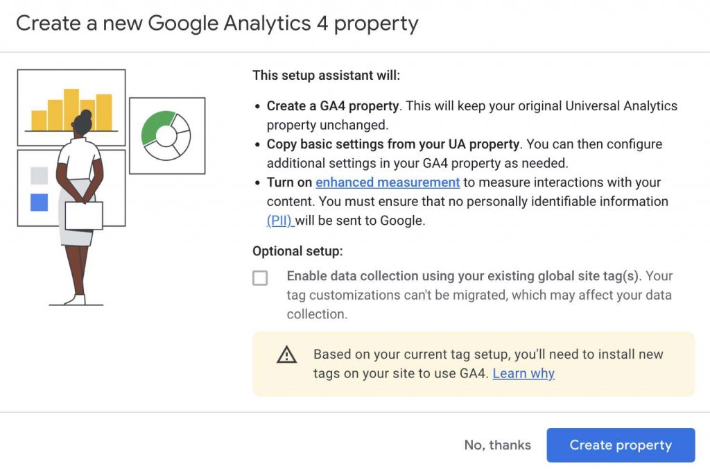 Creating a new GA4 property