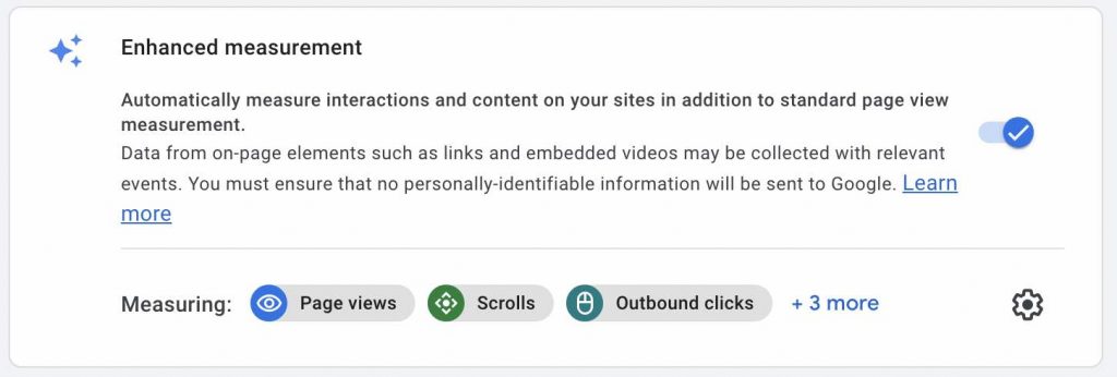 Enabling Enhanced Measurement in GA4