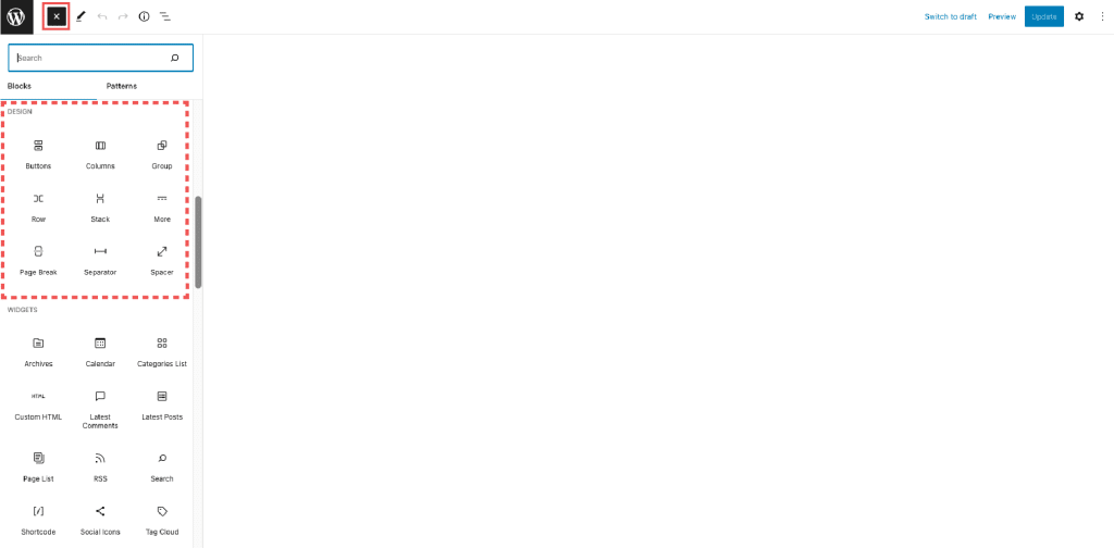 Image about where to find Design Block Categories Available from the Block Library